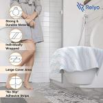 Toilet Seat Covers Disposable - 20 Pack - Waterproof, Ideal for Kids and Adults â Extra Large, Individually Wrapped for Travel, Toddlers Potty Training in Public Restrooms (Waves, 20) by Relyo