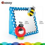 Sassy Tummy Time Floor Mirror | Developmental Baby Toy | Newborn Essential for Tummy Time | Great Shower Gift from Sassy Baby, Inc.