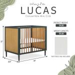 Dream On Me Lucas Mini Modern Crib with Rounded Spindles I Convertible Crib I Mid- Century Meets Modern I Portable Crib from AmazonUs/DREAY