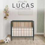 Dream On Me Lucas Mini Modern Crib with Rounded Spindles I Convertible Crib I Mid- Century Meets Modern I Portable Crib from AmazonUs/DREAY