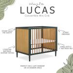 Dream On Me Lucas Mini Modern Crib with Rounded Spindles I Convertible Crib I Mid- Century Meets Modern I Portable Crib from AmazonUs/DREAY