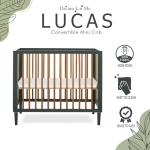 Dream On Me Lucas Mini Modern Crib with Rounded Spindles I Convertible Crib I Mid- Century Meets Modern I Portable Crib from AmazonUs/DREAY