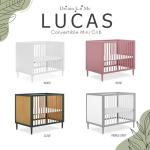 Dream On Me Lucas Mini Modern Crib with Rounded Spindles I Convertible Crib I Mid- Century Meets Modern I Portable Crib from AmazonUs/DREAY