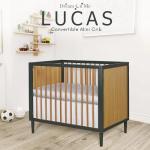 Dream On Me Lucas Mini Modern Crib with Rounded Spindles I Convertible Crib I Mid- Century Meets Modern I Portable Crib from AmazonUs/DREAY