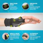 BraceAbility Hard Plastic Thumb Splint | Arthritis Treatment Brace to Immobilize & Stabilize CMC, Basal and MCP Joints for Trigger Thumb, Tendonitis Pain, Sprains (Medium - Right Hand) by BraceAbility