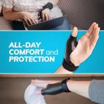 BraceAbility Hard Plastic Thumb Splint | Arthritis Treatment Brace to Immobilize & Stabilize CMC, Basal and MCP Joints for Trigger Thumb, Tendonitis Pain, Sprains (Medium - Right Hand) by BraceAbility