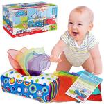 Sensory Pull Along Toddler Infant Baby Tissue Box - Colorful Juggling Rainbow Dance Scarves for Kids STEM Montessori Educational Manipulative Preschool Learning Toys â 5 Month 1-2-Year-Old Activities by Creative Kids