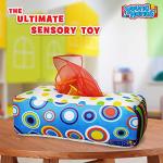 Sensory Pull Along Toddler Infant Baby Tissue Box - Colorful Juggling Rainbow Dance Scarves for Kids STEM Montessori Educational Manipulative Preschool Learning Toys â 5 Month 1-2-Year-Old Activities by Creative Kids