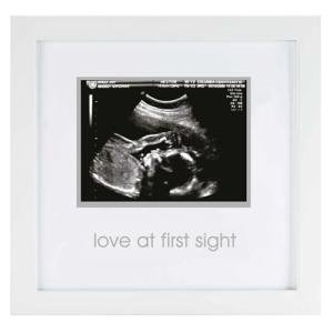 Pearhead Love at First Sight Sonogram Picture Frame, Baby Ultrasound Photo Frame, Baby Nursery DÃ©cor, White from Pearhead