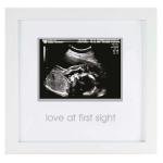 Pearhead Love at First Sight Sonogram Picture Frame, Baby Ultrasound Photo Frame, Baby Nursery DÃ©cor, White from Pearhead