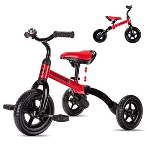 YGJT 3 in1 Toddler Tricycle for 2-6 Year Old Folding Kids Trike & Balance Bike Outdoor Riding Toys for Boys Girls Birthday by YGJT.INC