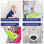 Portable Folding Large Non Slip Silionce Pads Potty Training Seat for Kids Boys & Girls, Toddlers Toilet Seat, Recyclable Potty Seat Cover for Travel from MAGTiMES