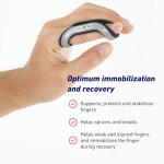 Neo G Finger Splint, Easy-Fit - Support for Trigger Finger, Mallet Finger, Baseball Finger, Strain, Sprains, Broken Fingers, Basketball - Patented Design - Class 1 Medical Device - Small - Grey - 5cm/2in by Neo G