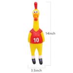 15inch Rubber Chicken Squeeze Chicken Prank Novelty Pet Toys from POPLAY