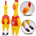 15inch Rubber Chicken Squeeze Chicken Prank Novelty Pet Toys from POPLAY