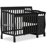 Dream On Me Jayden 4-in-1 Mini Convertible Crib And Changer in Black, Greenguard Gold Certified from Dream on Me