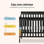 Dream On Me Jayden 4-in-1 Mini Convertible Crib And Changer in Black, Greenguard Gold Certified from Dream on Me