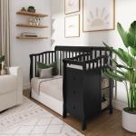 Dream On Me Jayden 4-in-1 Mini Convertible Crib And Changer in Black, Greenguard Gold Certified from Dream on Me