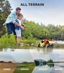 Toys for 5-12 Year Old Boys Amphibious RC Car for Kids 2.4 GHz Remote Control Boat Waterproof Monster Truck Stunt Cars 4WD Vehicle with 2 Rechargeable Batteries Girls Gifts All Terrain Beach Pool Toy by DODOELEPHANT