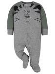 Gerber Baby Boys' 4 Pack Sleep 'N Play Footie, Tiger Grey, 0-3 Months from Gerber