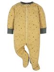 Gerber Baby Boys' 4 Pack Sleep 'N Play Footie, Tiger Grey, 0-3 Months from Gerber