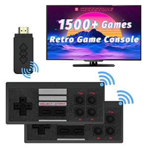 CICYSTORE Retro Game Console with 818 Retro Video Games, HDMI HD Output NES Retro Game Console Wireless, Old Arcade Plug and Play Video Games Console is an Ideal Gift Choice for Children and Adults by CICYSTORE