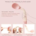 Toddler Utensils with travel case, Baby spoon and fork set for self-feeding Learning Bendable handle silverware for kid children (pink) by NeigeTec