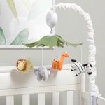 The Peanutshell Safari Animals Musical Crib Mobile for Baby Boys & Girls | Digital Music Box with 12 lullabiesâ¦ from Farallon Brands