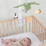 The Peanutshell Safari Animals Musical Crib Mobile for Baby Boys & Girls | Digital Music Box with 12 lullabiesâ¦ from Farallon Brands
