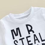 Toddler Baby Boy Valentines/St.Patrick's/Easter Summer Outfit Heart Letter Short Sleeve Top T-Shirt + Long Pants Clothes (Black, 0-6 Months) from Wrrkayly