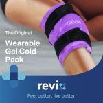 REVIX Knee Ice Pack for Injuries Reusable, Gel Ice Wrap with Cold Compression for Injury and Post-Surgery Recovery, Soft Plush Cover and Hands-Free Application by REVIX