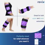 REVIX Knee Ice Pack for Injuries Reusable, Gel Ice Wrap with Cold Compression for Injury and Post-Surgery Recovery, Soft Plush Cover and Hands-Free Application by REVIX