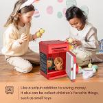 DoubleCare Electronic Piggy Bank for Kids, Money Bank with Password Cute Mini ATM Piggy Bank Coin Can, Auto Scroll Cash Safe Box, Great and Practical Birthday Gifts for Boys & Girls (Red) from 