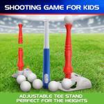 Kids Baseball Tee, T-Ball Set for Toddlers Sport Toy Game Includes 6 Balls- Adjustable T Height, Fun Toddler t Ball Set Adapts with Your Child's Growth Spurts, Improves Batting Skills for Boys &Girls by EagleStone