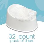 TidyTots Disposable Potty Chair Liners - Value Pack - Universal Potty Chair Fit (fits most potty chairs) - 32 Liners from The Cumberland Companies LLC