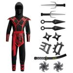 Ninja Dragon Red Costume Outfit Set for kids Halloween Dress Up Party (X-Large(12-14 yr)) from JOYIN Inc