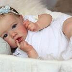 ZTDOLL Reborn Baby Dolls Blue Eyes, Reborn Dolls Girl 22 Inch, Handmade Realistic Girl Baby Doll Newborn Lifelike Dolls in Soft Vinyl and Weightd Body for Daughter, Mother, Birthday Gifts by ZTDOLL