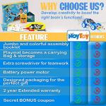 STEM Toys for Boys with Electric Power Motor , STEM Building Toys 10IN1 , Engineering Toys for Kids Age 7 8 9 10 11 12 ,Motorized Building Toys, Build and Play from NOYTOY