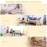 HOMCOM Wooden Kids Cabinet Freestanding Corner Storage Drawer Toys Clothes Books Organizer Dresser Children Bookcase Display Shelf Wardrobe for Bedroom with Anti-toppling Hardware Drawers, White by Aosom LLC