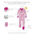 Burt's Bees Baby baby girls Pajamas, Zip Front Non-slip Footed Pjs, 100% Organic Cotton and Toddler Sleepers, Spring Picks, 18 Months US by Burt's Bees Baby