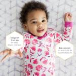 Burt's Bees Baby baby girls Pajamas, Zip Front Non-slip Footed Pjs, 100% Organic Cotton and Toddler Sleepers, Spring Picks, 18 Months US by Burt's Bees Baby