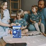 Suliper Electronic Piggy Bank Code Lock for Kids Baby Toy, Mini ATM Safe Coin Cash Banks Real Money Saving Box with Password, Auto Money Scroll for Children,Boys Girls Birthday Gift (Camouflage Blue) from Suliper