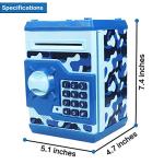 Suliper Electronic Piggy Bank Code Lock for Kids Baby Toy, Mini ATM Safe Coin Cash Banks Real Money Saving Box with Password, Auto Money Scroll for Children,Boys Girls Birthday Gift (Camouflage Blue) from Suliper