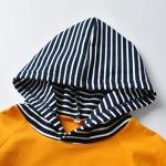 Toddler Infant Baby Boy Clothes Striped Long Sleeve Hoodie Tops Sweatsuit Pants Outfit Set (18-24 Months) Royal Blue by 