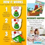 LIL ADVENTS Potty Time Adventures Potty Training Game - 14 Wood Block Toys, Chart, Activity Board, Stickers and Reward Badge for Toilet Training, Dinosaurs from Lil Advents
