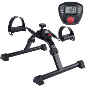 Vaunn Medical Under Desk Bike Pedal Exerciser with Electronic Display for Legs and Arms Workout (Fully Assembled Folding Exercise Pedaler, no Tools Required) from Vaunn