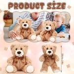 HyDren 6 Pcs Bear Stuffed Animal Plush Toys 10-14 Inch Soft Bear Plush Dolls Shaggy Bear Sleeping and Playing Toys for Baby Shower Decorations Boys and Girls (Light Brown, Long Plush) by HyDren