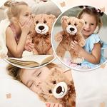 HyDren 6 Pcs Bear Stuffed Animal Plush Toys 10-14 Inch Soft Bear Plush Dolls Shaggy Bear Sleeping and Playing Toys for Baby Shower Decorations Boys and Girls (Light Brown, Long Plush) by HyDren