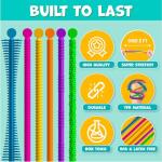 Fidget Toys and Sensory Toys by BUNMO - Textured Stretchy Strings and Super Sensory Fidget Toys. Fidget Toys for Adults and Kids - 6 Pack from BUNMO