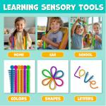 Fidget Toys and Sensory Toys by BUNMO - Textured Stretchy Strings and Super Sensory Fidget Toys. Fidget Toys for Adults and Kids - 6 Pack from BUNMO